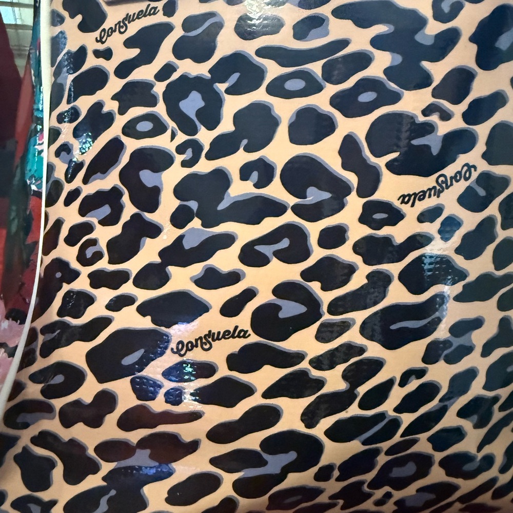 Consuela Leopard Print Tote with Multicolor Straps *Brand New* 14” and 14 1/2W - Picture 3 of 16